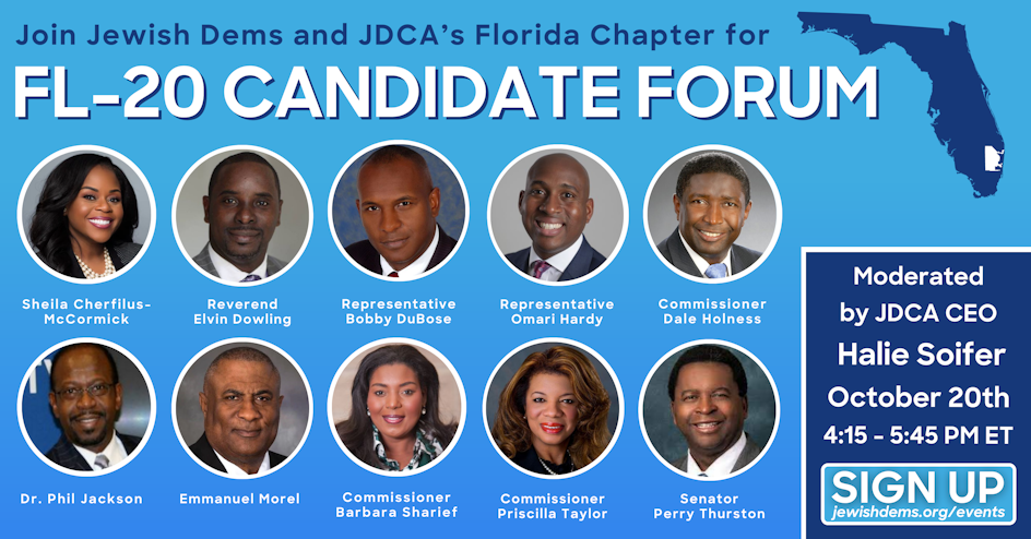 Florida's 20th Congressional District Candidate Forum organized by Jewish Democratic Council of America