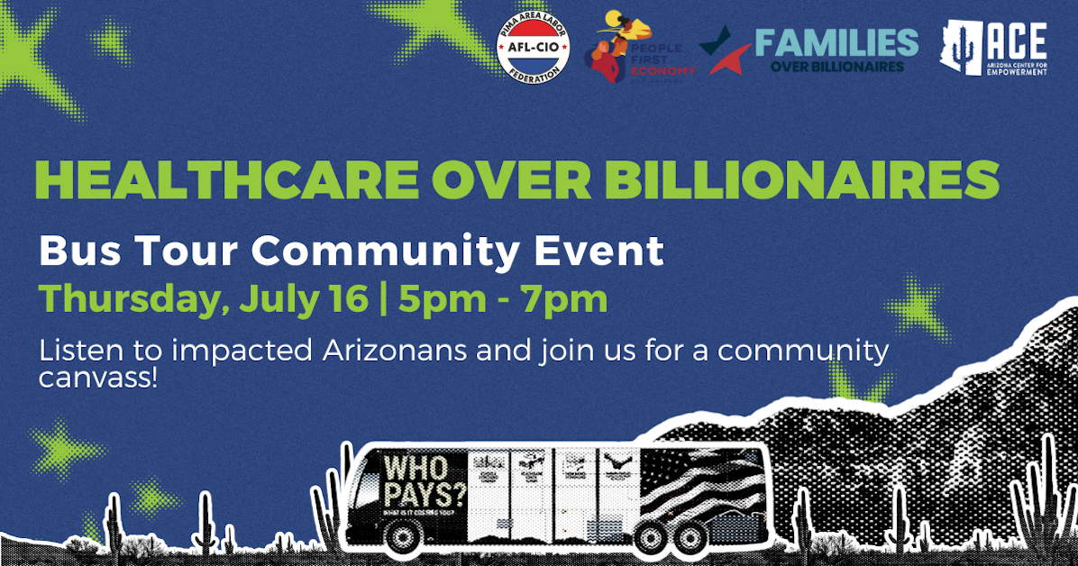 Healthcare Over Billionaires Bus Tour · LUCHA ACE