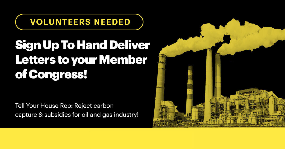 Stop Fossil Fuel Scams: Deliver a Letter to Your U.S. Rep!