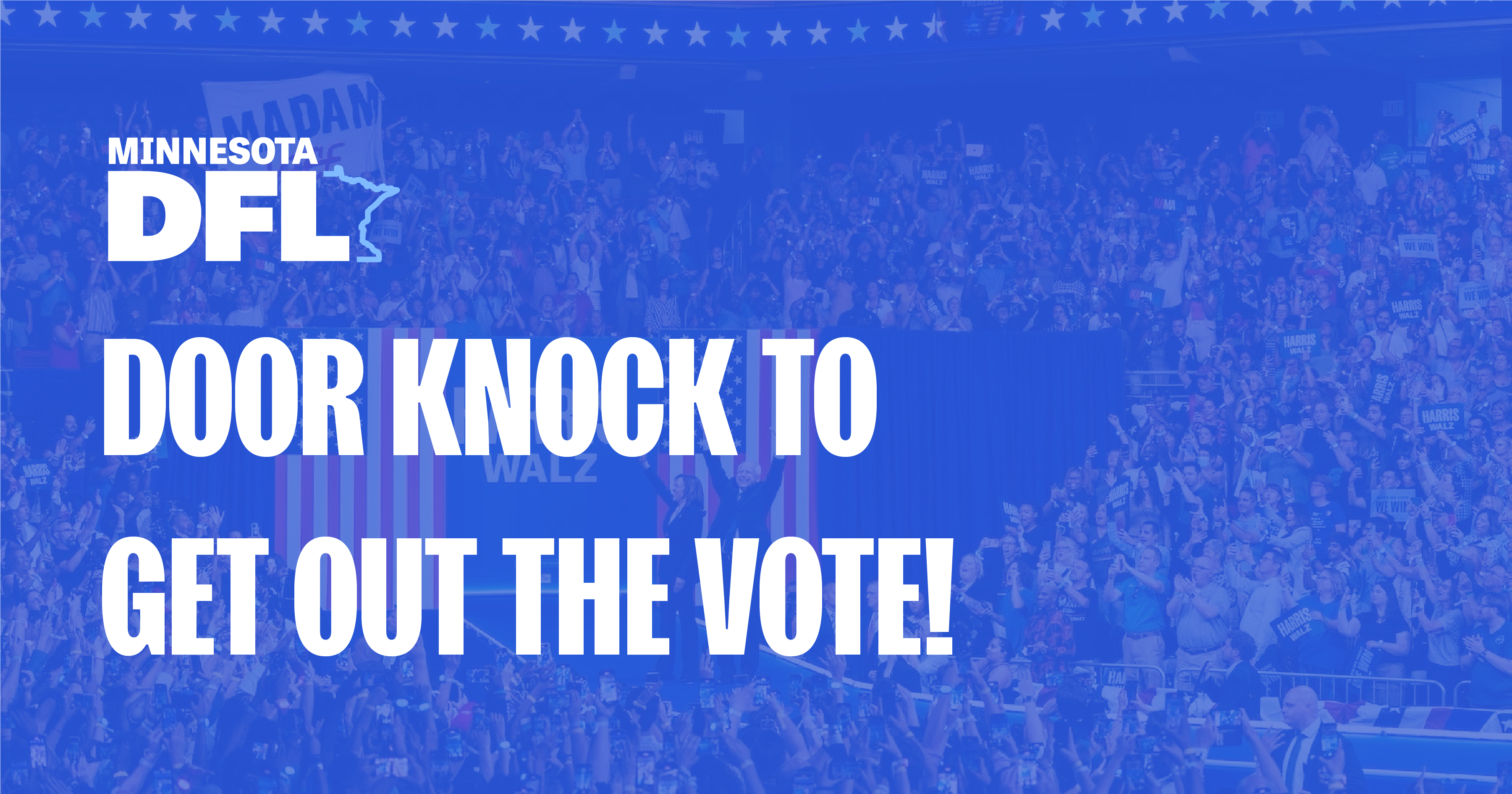 Join us for a door knock every Saturday and Sunday this summer, talking to voters about the upcoming election.

Whether you're a first time door knocker or seasoned pro, we need your help talking to voters about the importance of voting for DFLers up and down the ticket in November.