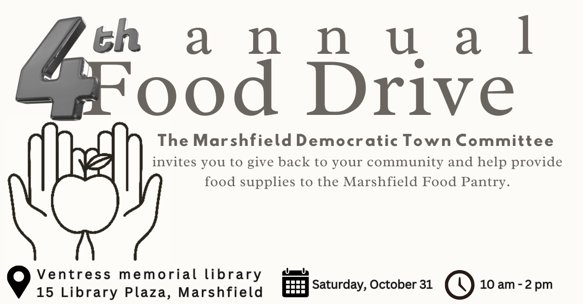 Marshfield Democratic Town Committee Food Drive image