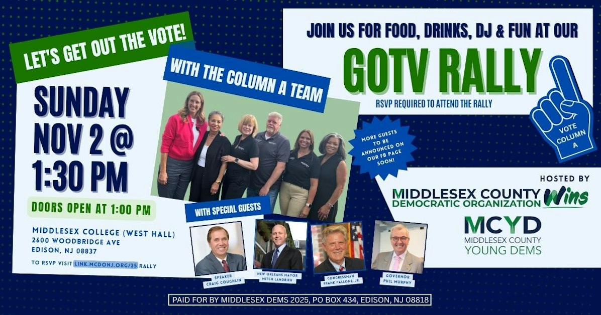 Annual MCDO+MCYD GOTV Rally (with Special Guests) · Middlesex County ...