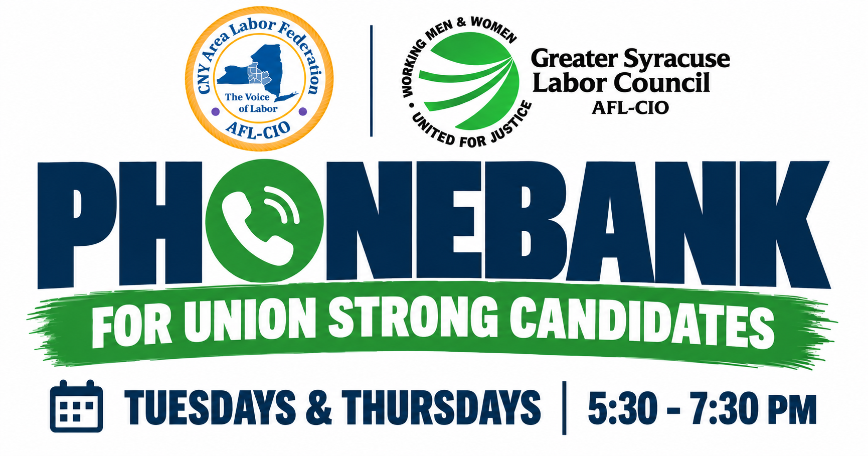 GSLC & CNY ALF Phone Bank for Union Strong Candidates