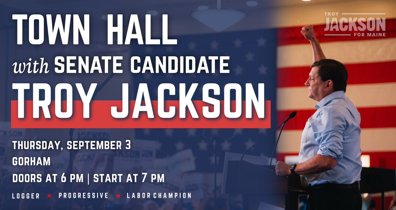 Gorham Town Hall with Troy Jackson | Solidarity Forever Tour image
