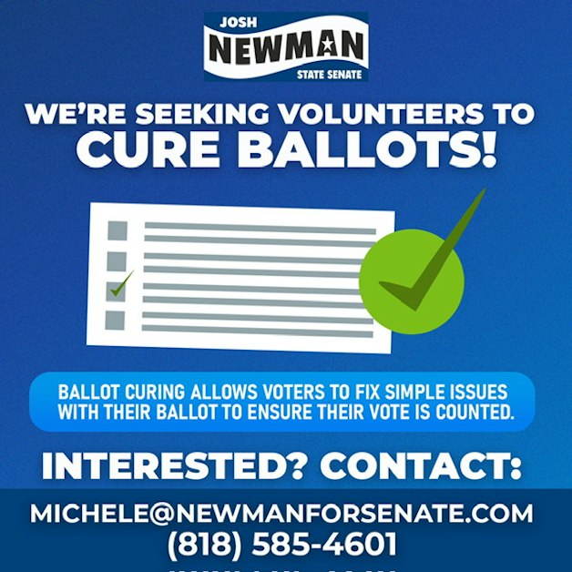 Help Cure Ballots for State Senator Josh Newman! · Mobilize
