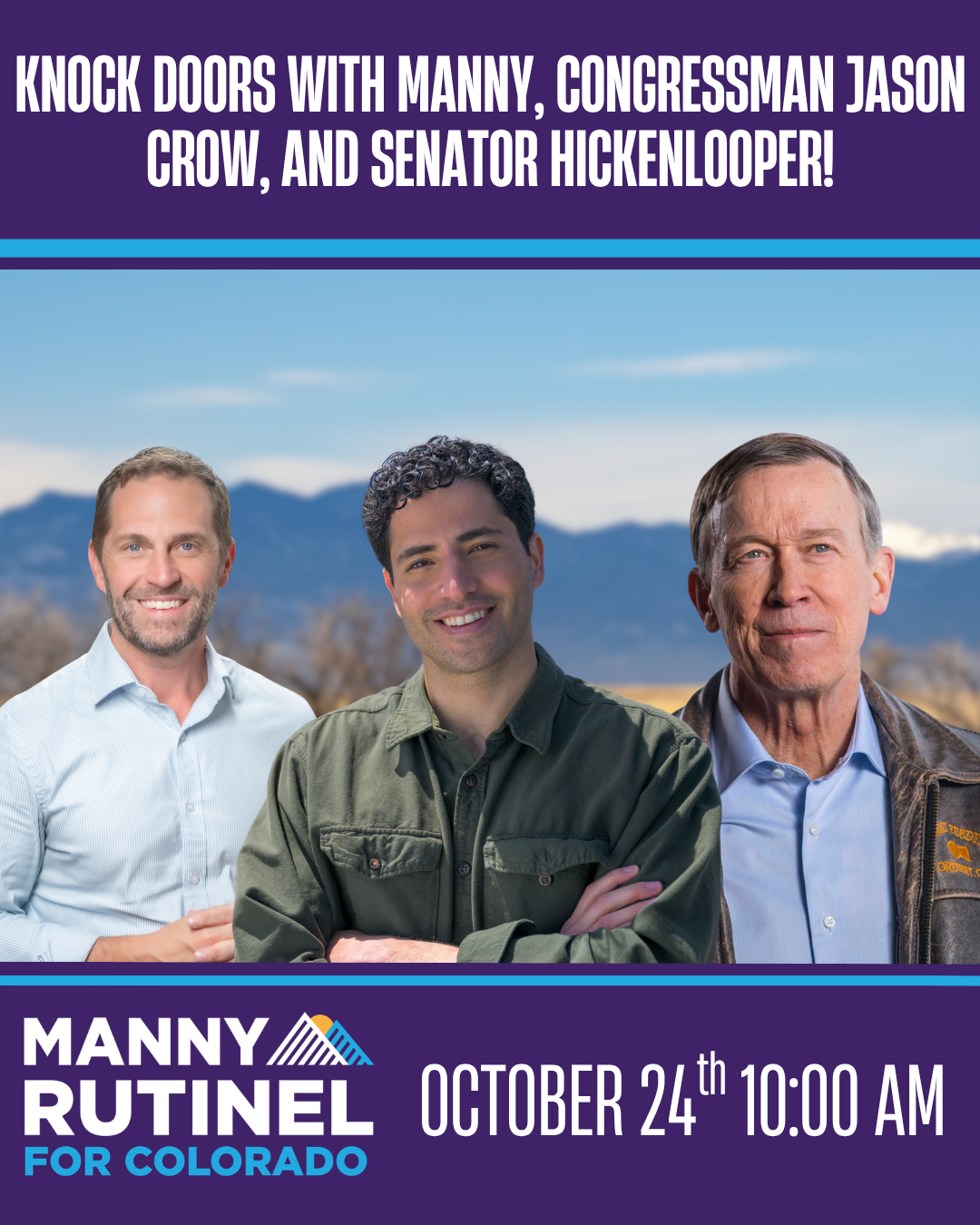 Knock Doors with Senator Hickenlooper and Congressman Jason Crow! - Greeley!