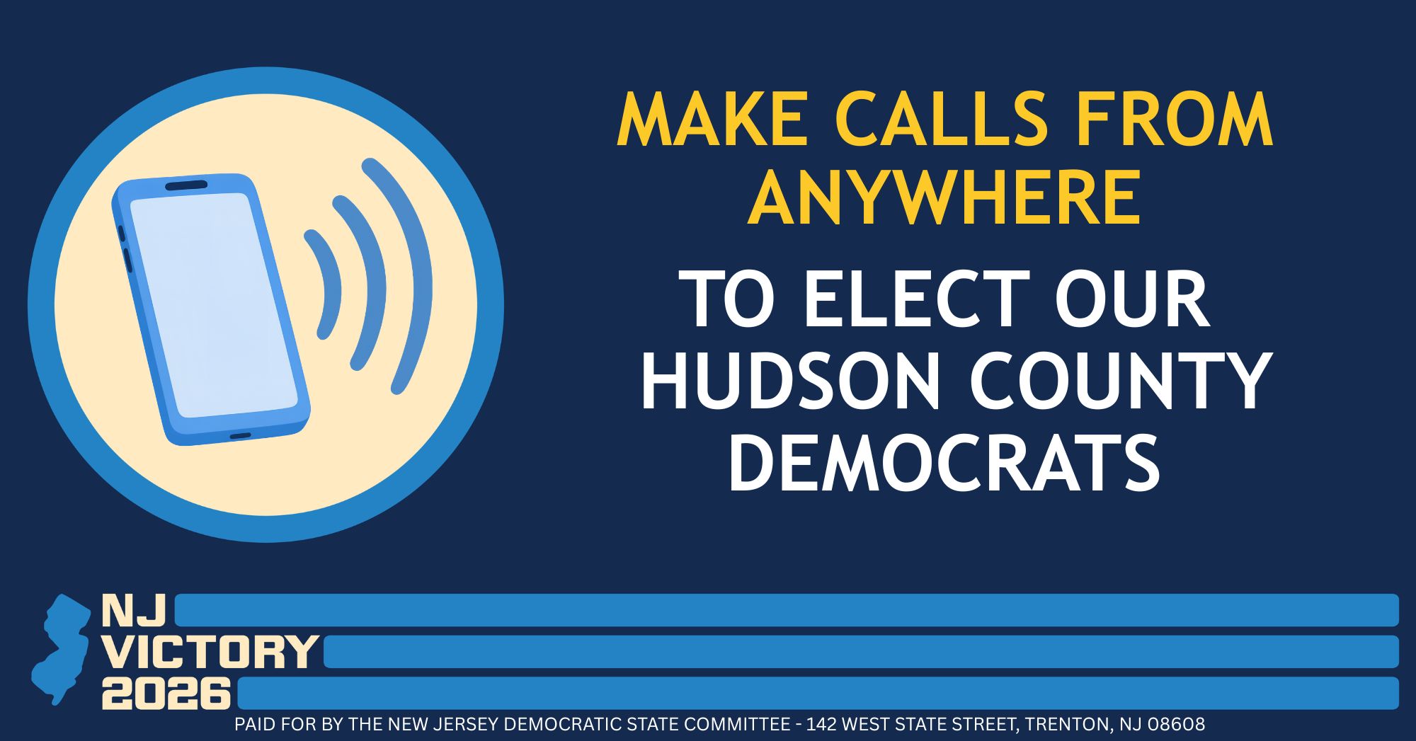 Make Calls Virtually to Elect NJ Democrats in Hudson County image