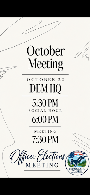DWCC October Officers Election Meeting · Comal County Democratic Party