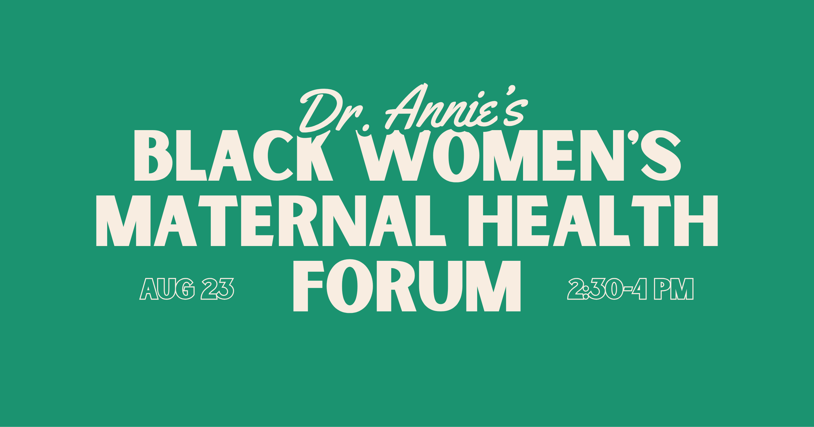 Upstate Black Women's Maternal Health Forum