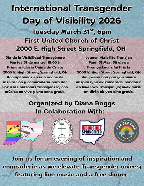Transgender Day of Visibility · Indivisible Springfield Ohio