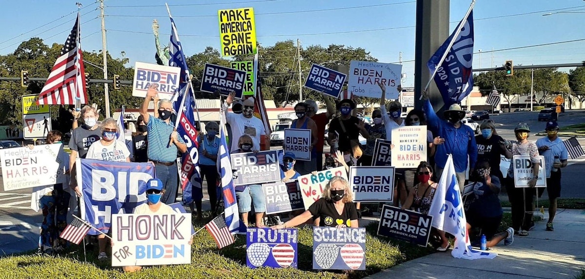 Early Voting Sign Waving at Palm Harbor Community Center · Pinellas