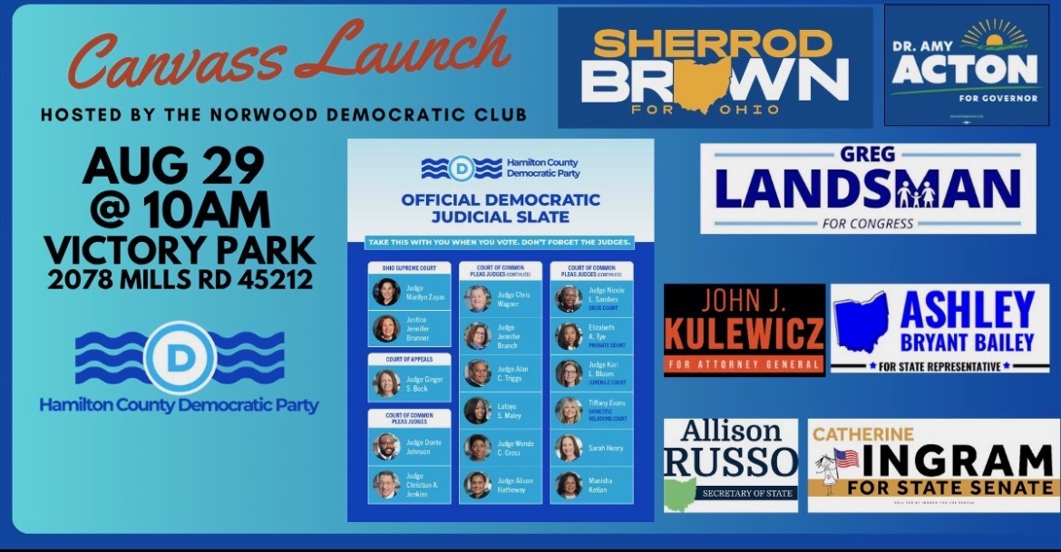 Norwood Democrats Canvass With Democratic Judicial Candidates
