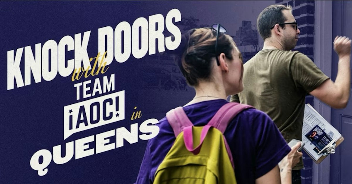 Doorknock with Team AOC in College Point · Alexandria Ocasio-Cortez for ...