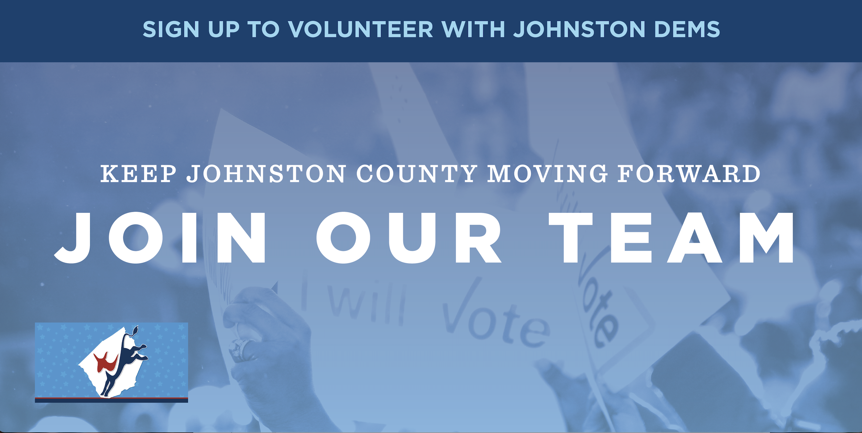 Johnston Co North Carolina Democrats Volunteer Interest Form organized by Johnston County Democratic Party