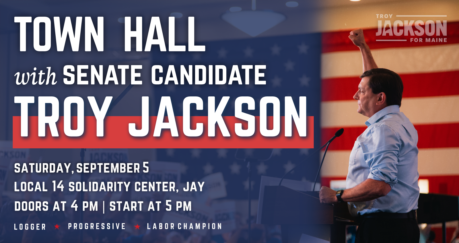 Jay Town Hall with Troy Jackson | Solidarity Forever Tour image