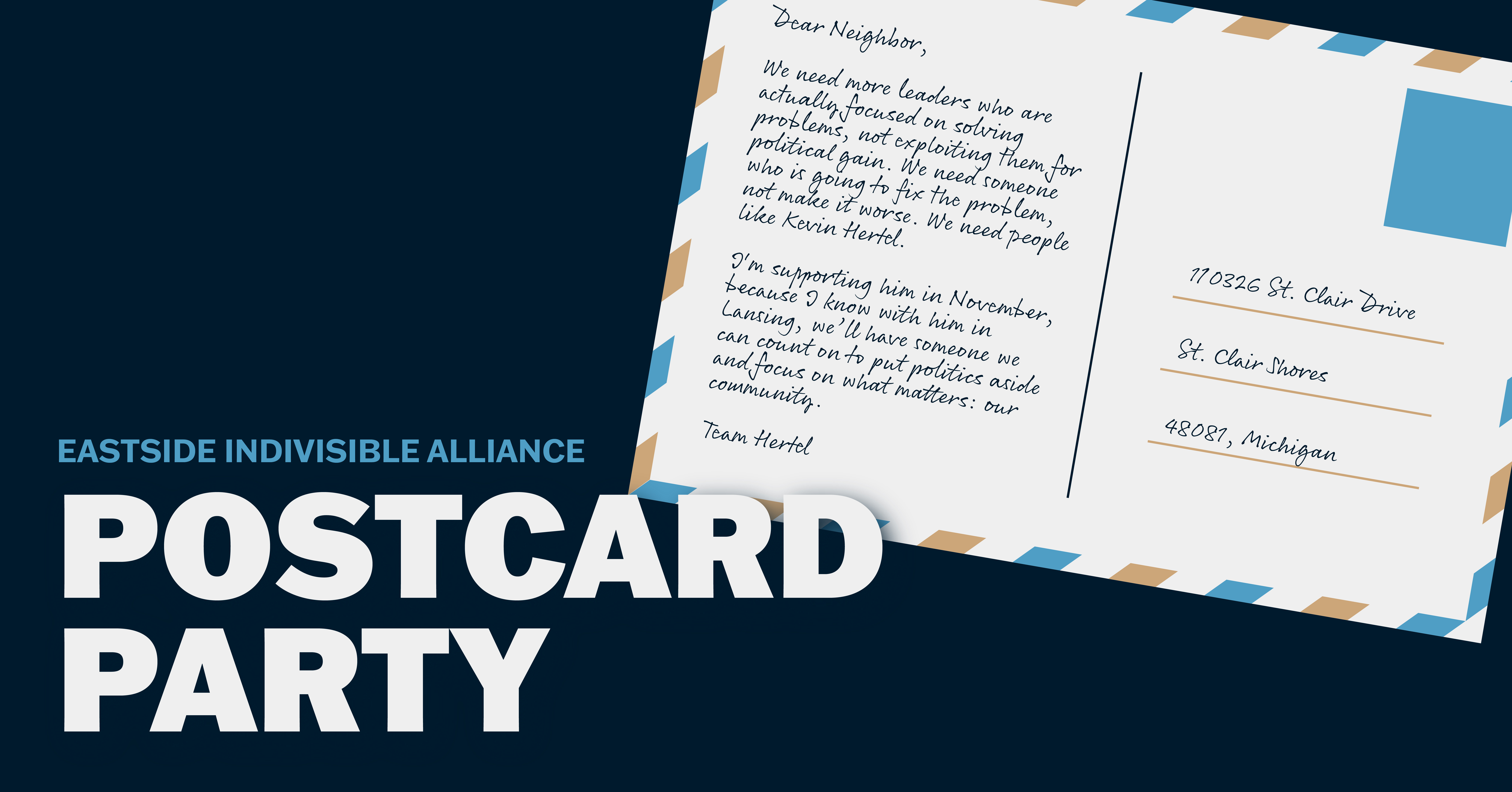 Postcard Party with the Eastside Indivisible Alliance image