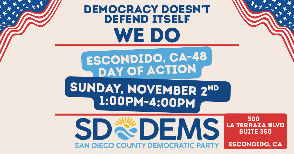 Get out the Vote for Democrats in CA-48! Escondido Day of Action image