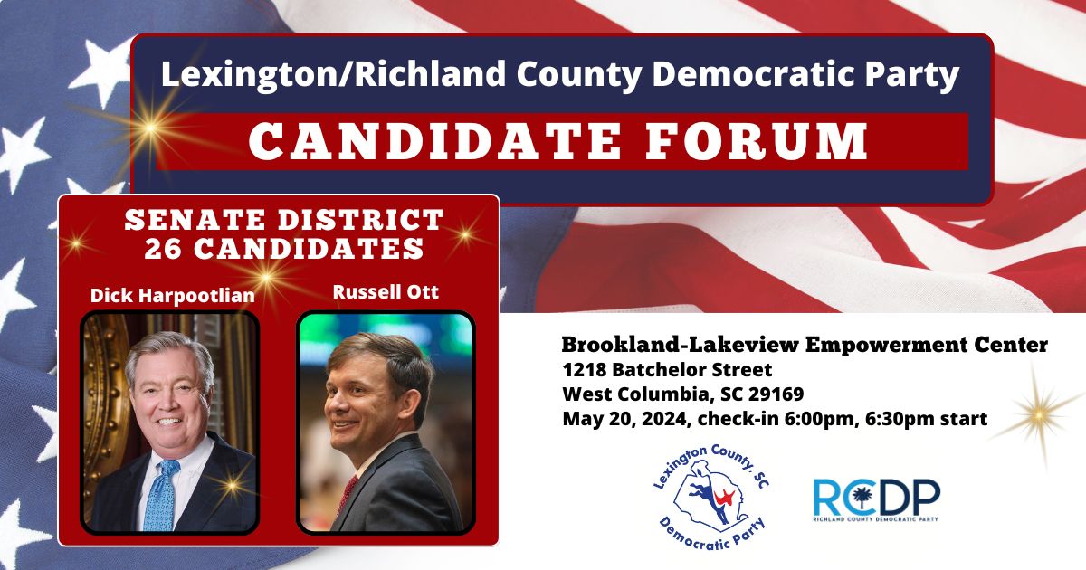 Richland/Lexington County Senate District 26 Democratic Candidate Forum image