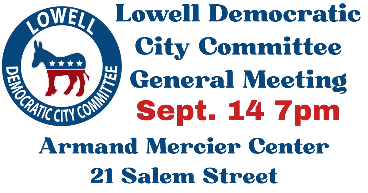 Lowell Democratic City Committee September Meeting image