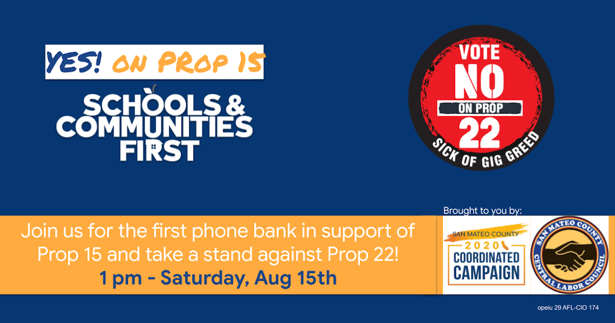 Act now: Yes! on Prop 15 & No! on Prop 22 · California Democratic Party