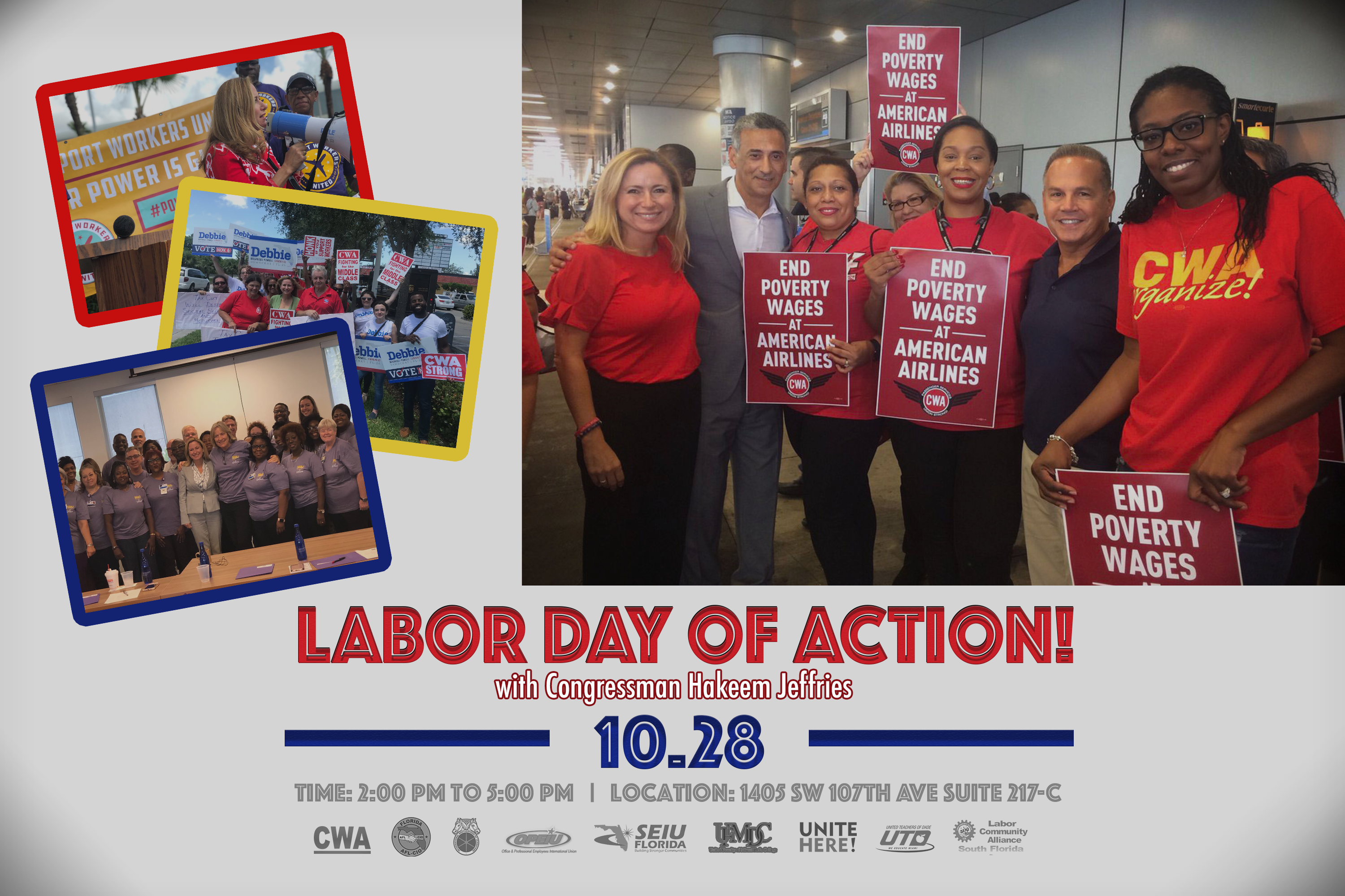 Labor Canvass with Debbie Mucarsel Powell and Representative Hakeem Jeffries