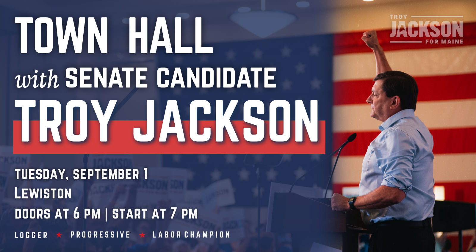 Lewiston Town Hall with Troy Jackson | Solidarity Forever Tour image