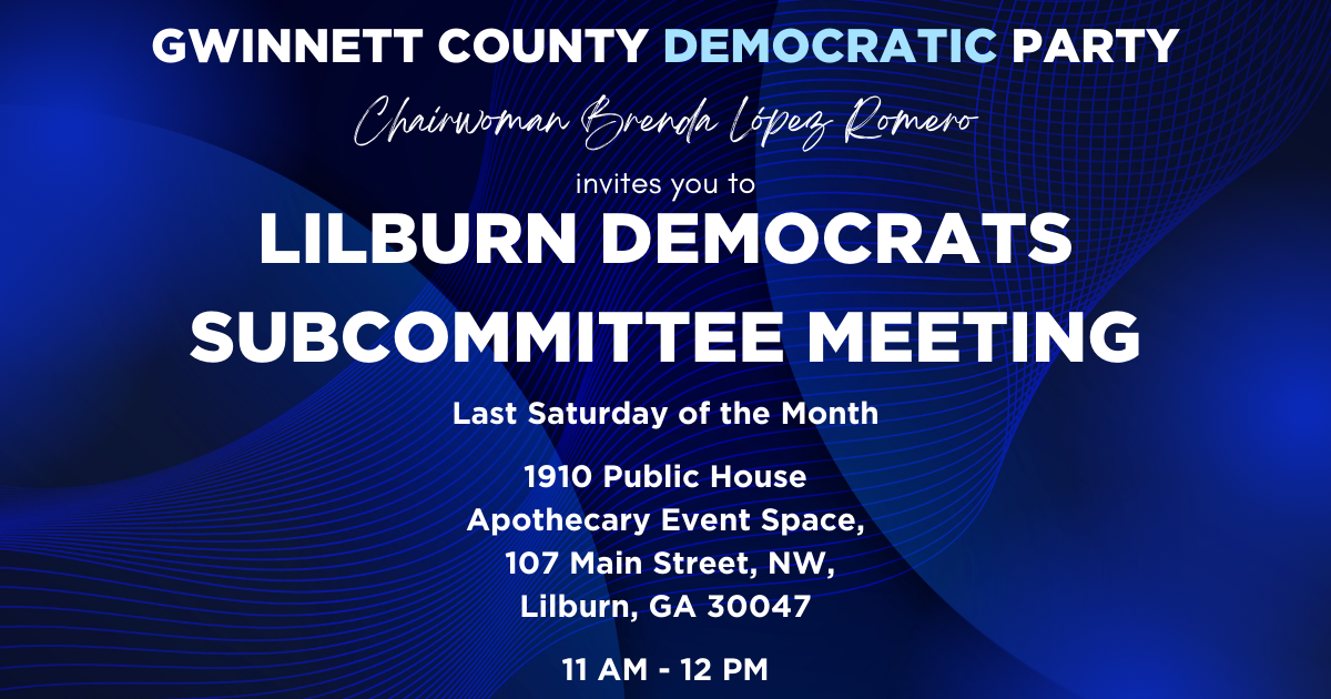 Lilburn Democrats Subcommittee Meeting