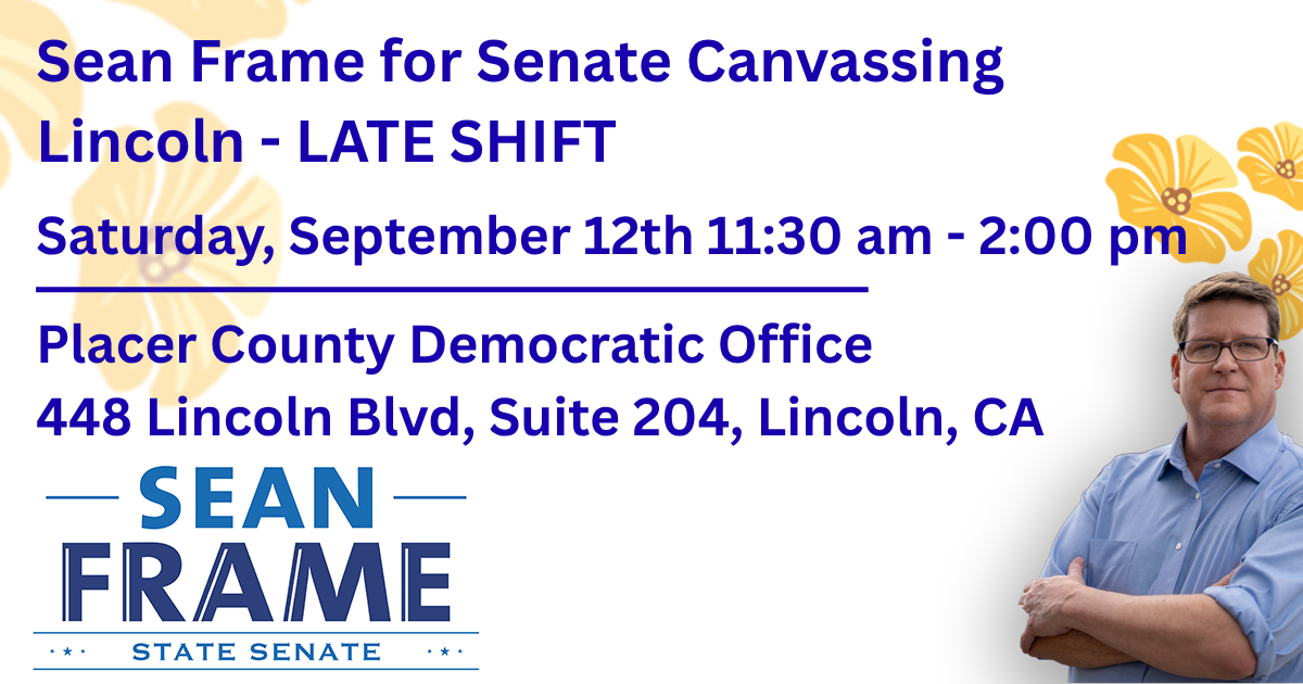 Sean Frame for Senate Saturday Lincoln Canvassing - 9.12.26 - LATE SHIFT image