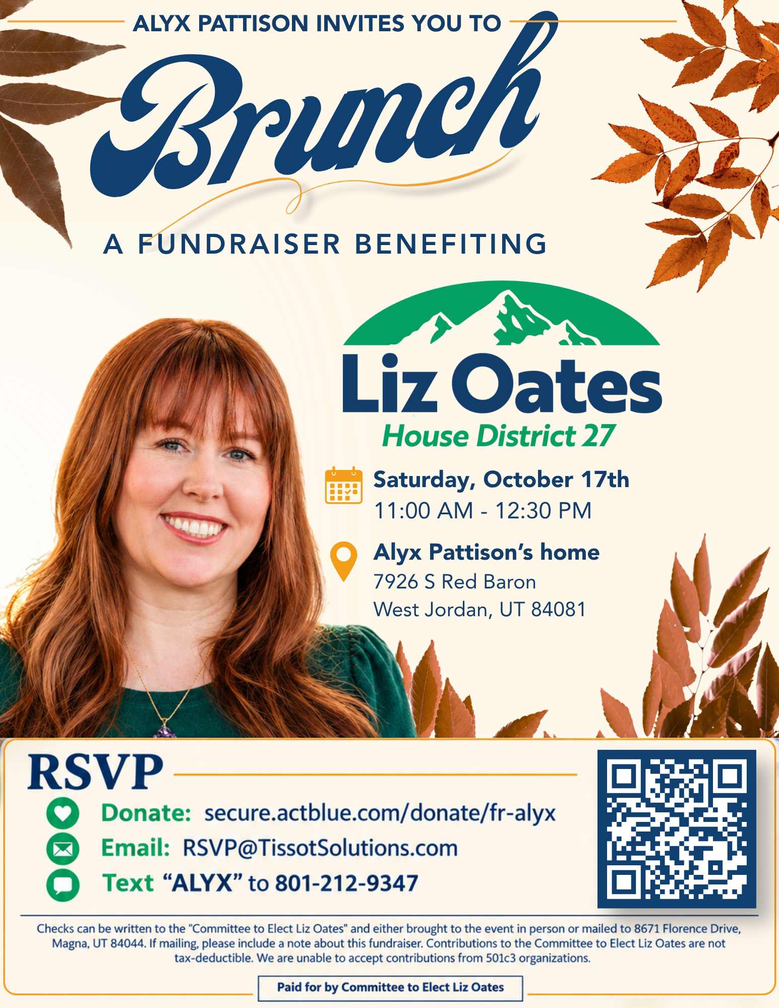 Fundraiser Brunch Benefiting Liz Oates for House District 27