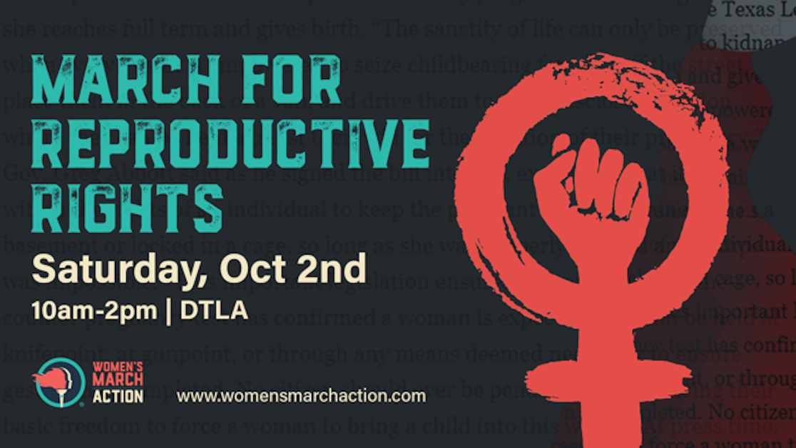 Oct 2nd March For Reproductive Rights Los Angeles Womens March