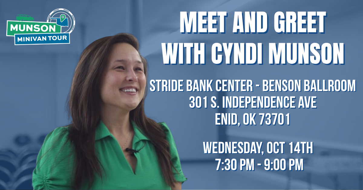 Enid Meet and Greet organized by Cyndi Munson for Oklahoma