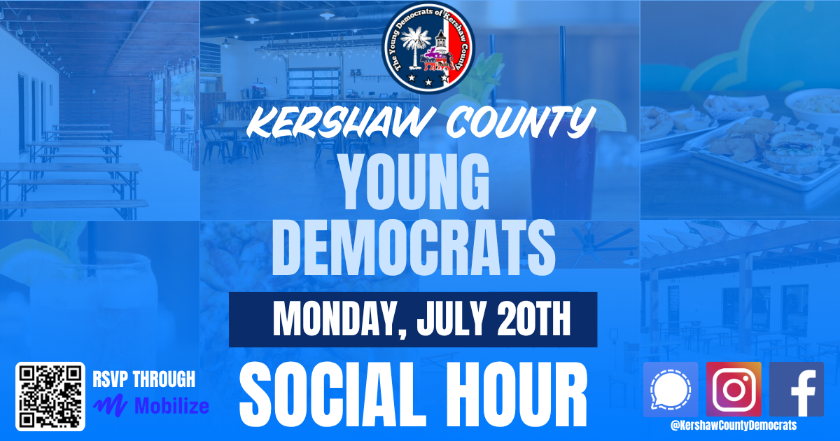 Kershaw County Young Democrats July 20th Social Hour image