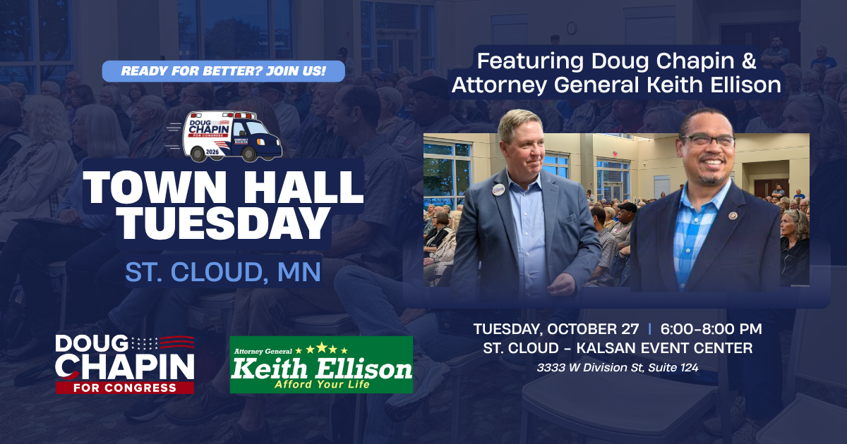 St. Cloud Town Hall with Doug Chapin and Attorney General Keith Ellison! image