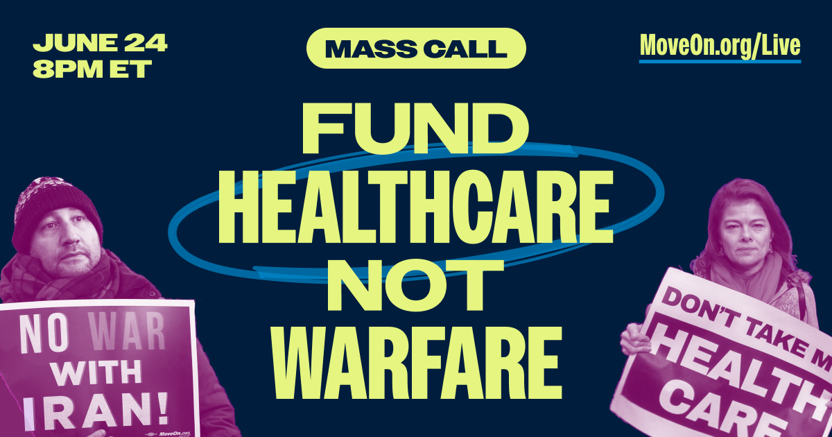 Healthcare Not Warfare organized by MoveOn