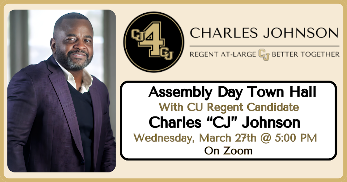 Virtual Town Hall w/ CU Regent Candidate Charles 