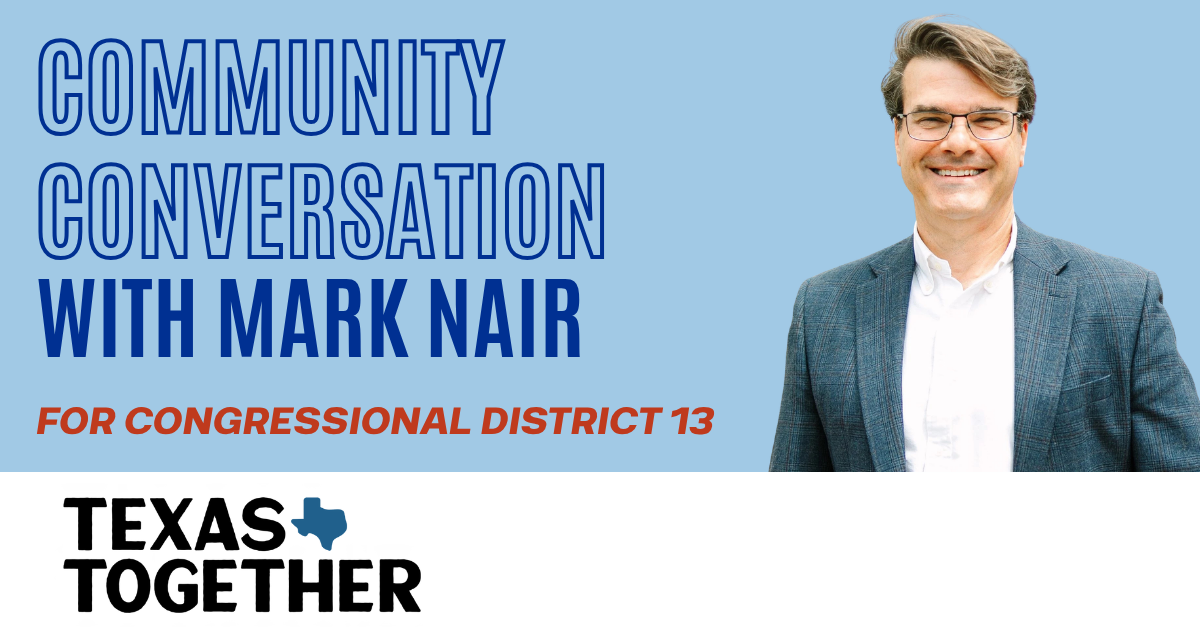 Community Conversation with Mark Nair in Wichita Falls  Democrats of NE  Texas