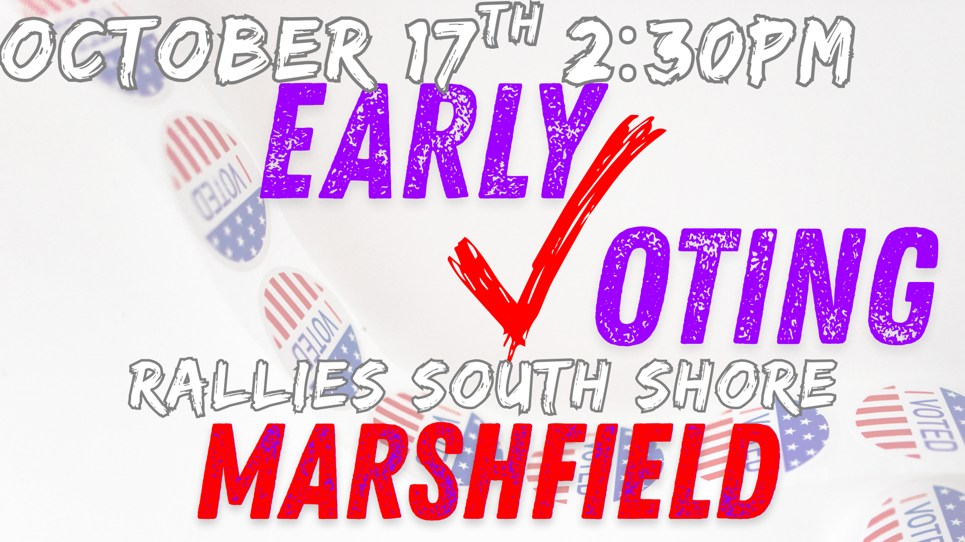 Early voting rally in Marshfield image