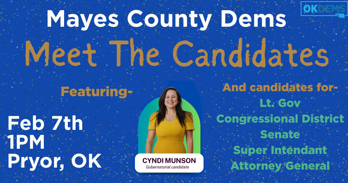 Mayes County- Meet the Candidates organized by Oklahoma Democratic Party