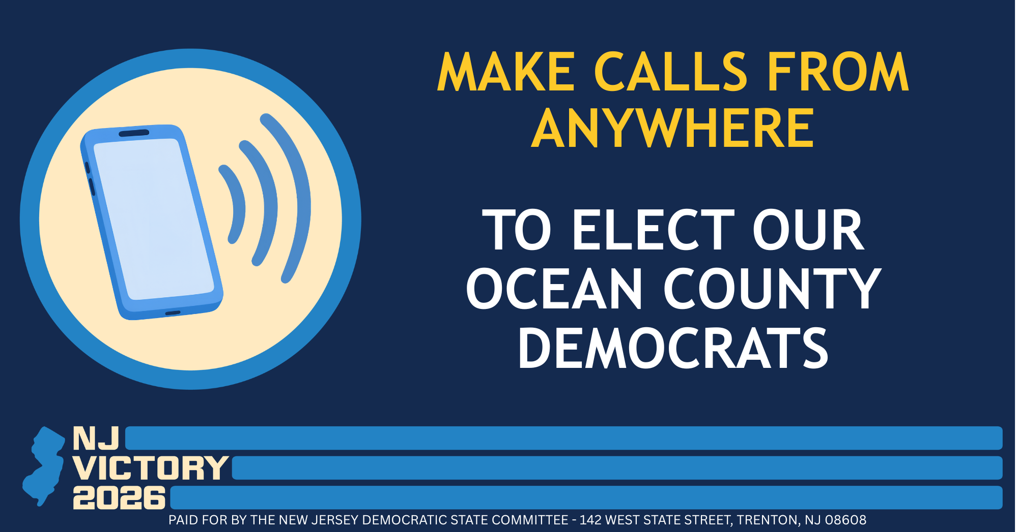 Make Calls to Elect Ocean County Democrats image