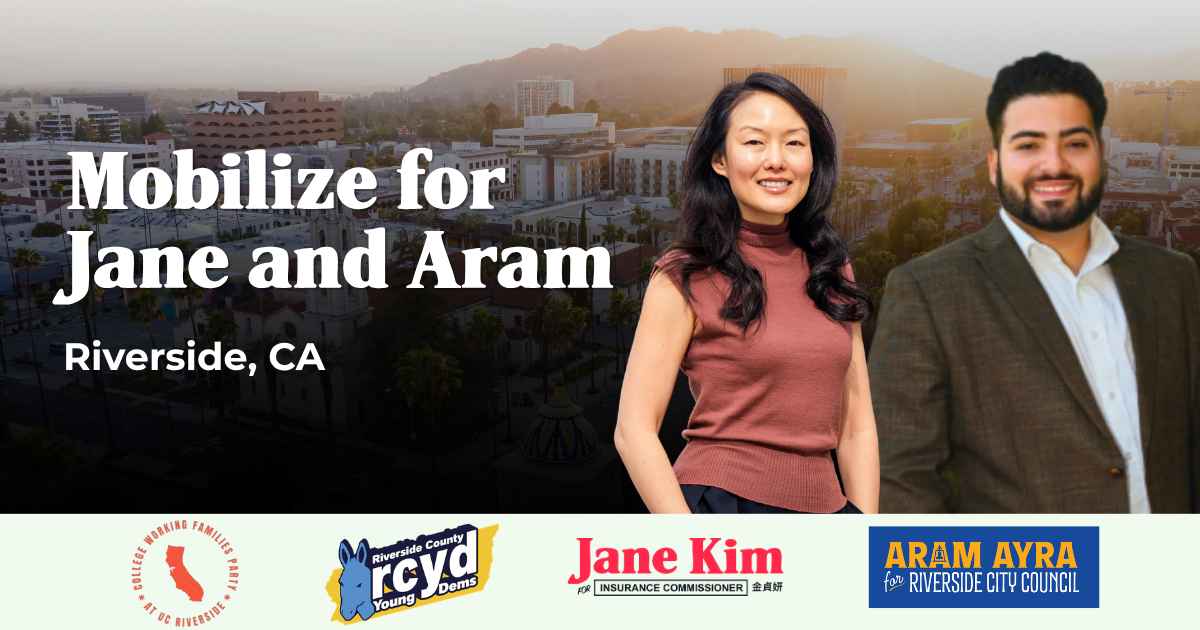 Mobilize for Jane Kim and Aram Ayra in Riverside image
