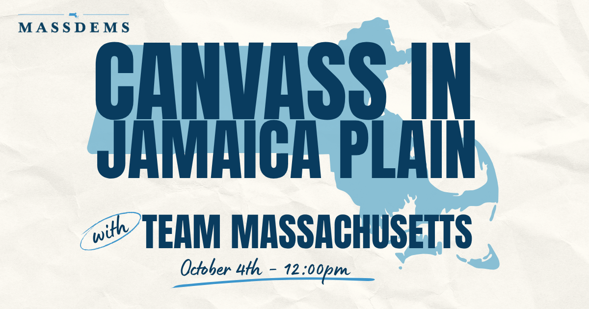 Canvass with Team Massachusetts in Jamaica Plain! image