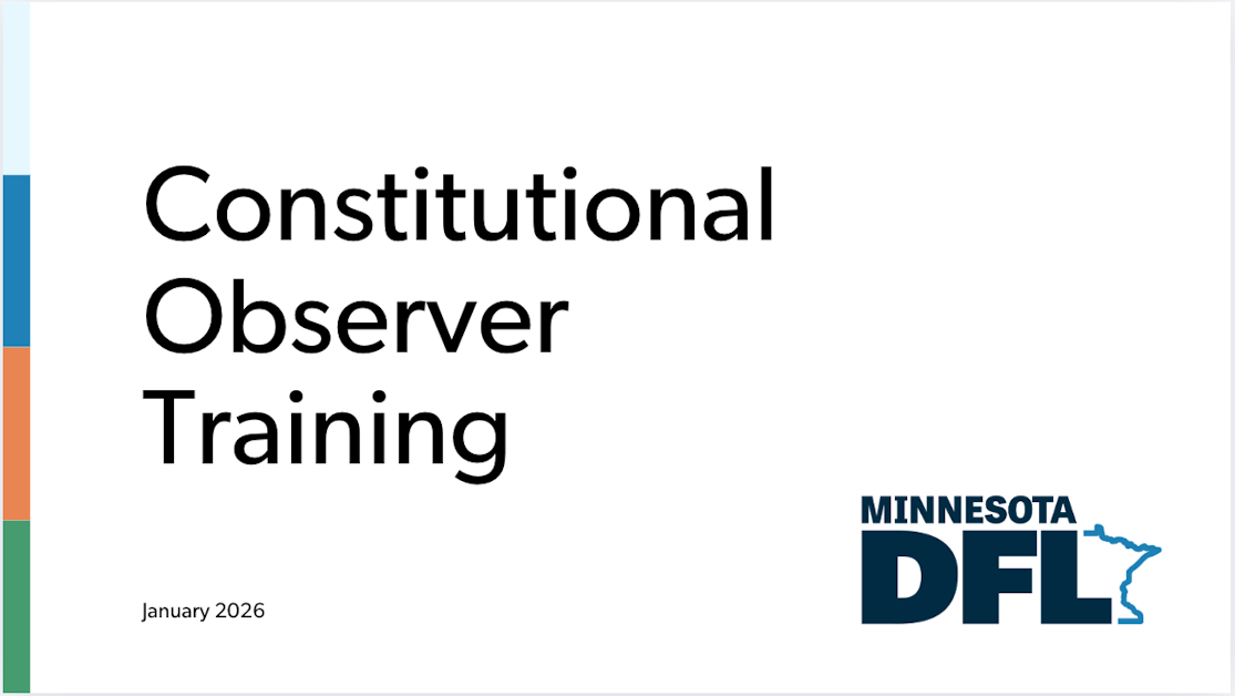 Constitutional Observer Training · Minnesota DFL