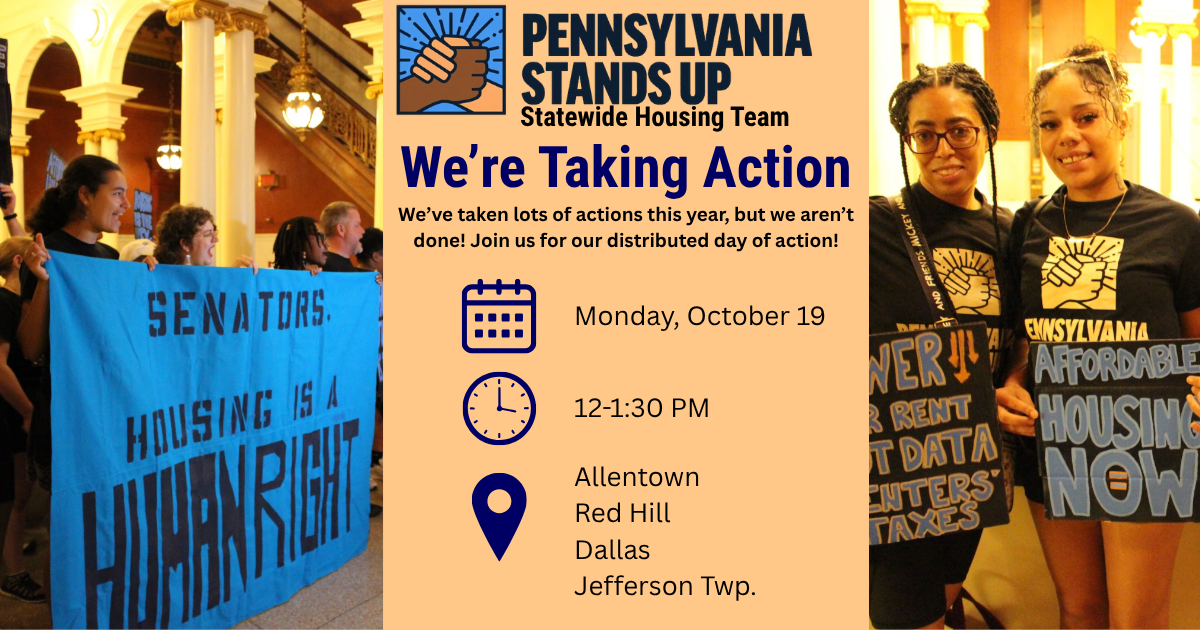 PA Stands Up Housing Distributed Day of Action - SD16