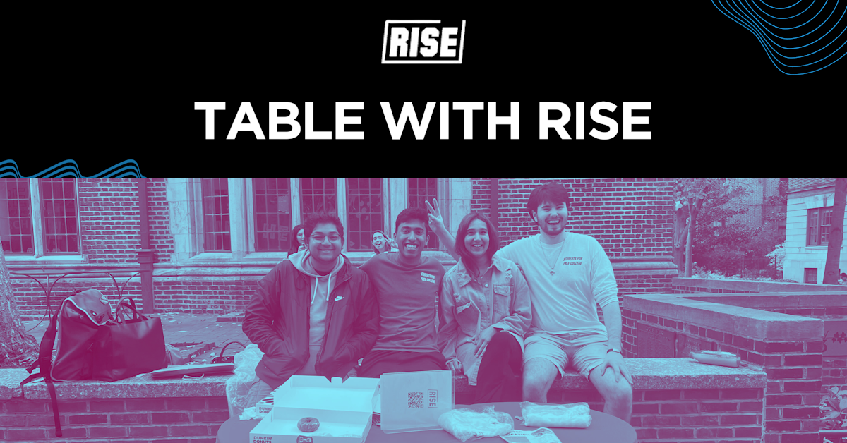 Tabling with Rise Event · Rise