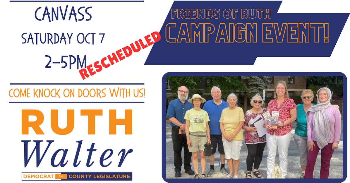 Canvass for Ruth Walter #ReclaimThe15th · Friends of Ruth Walter