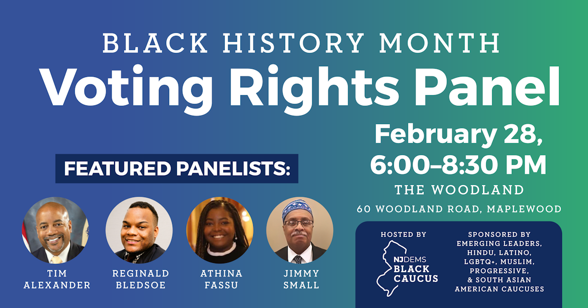 Black History Month Voting Rights Panel · New Jersey Democratic State