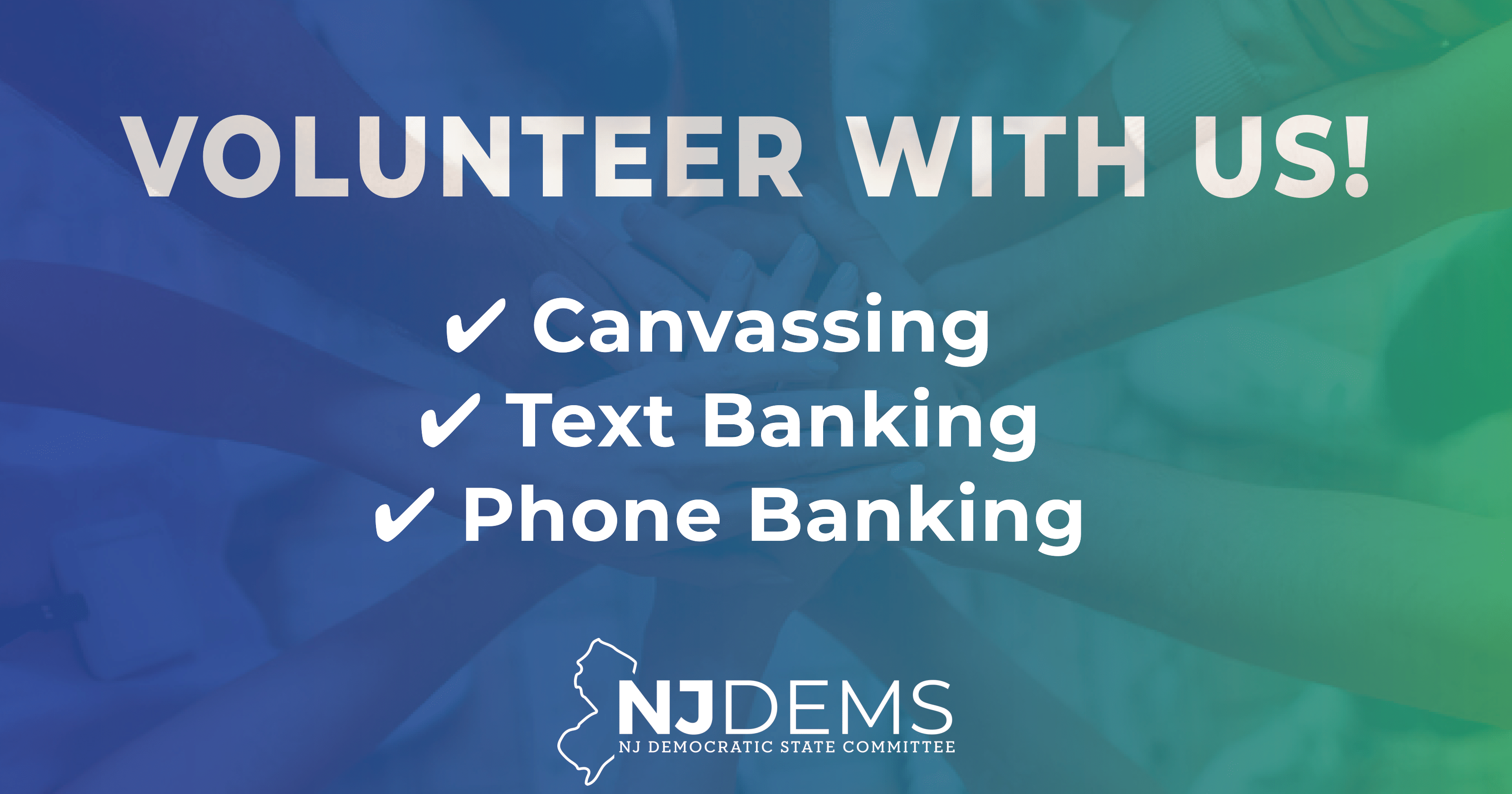 Volunteer with NJDSC! organized by New Jersey Democratic State Committee