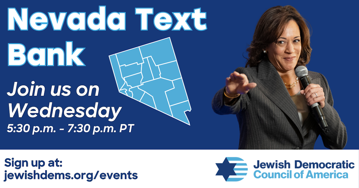 Nevada Text Bank & Schmooze · Jewish Democratic Council of America