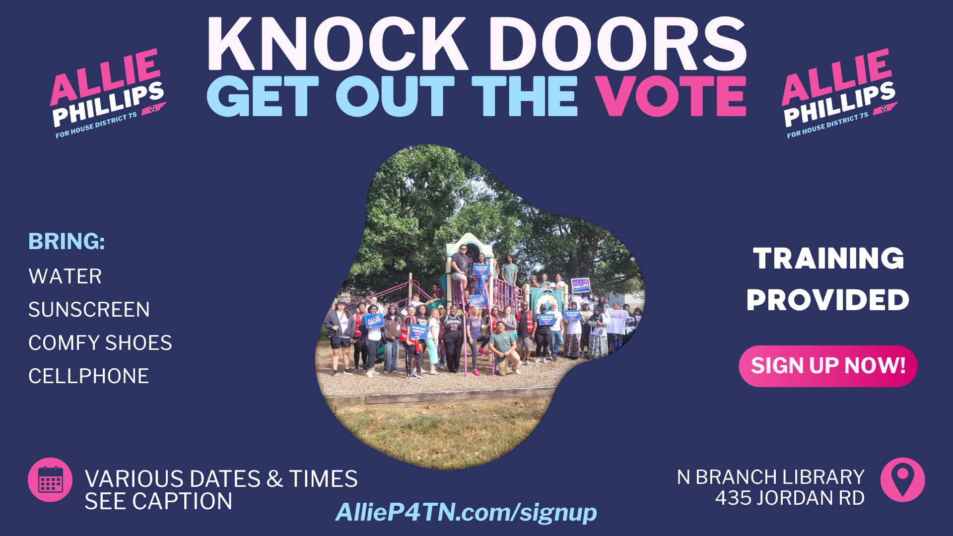 Knock Doors with Allie Phillips in October!