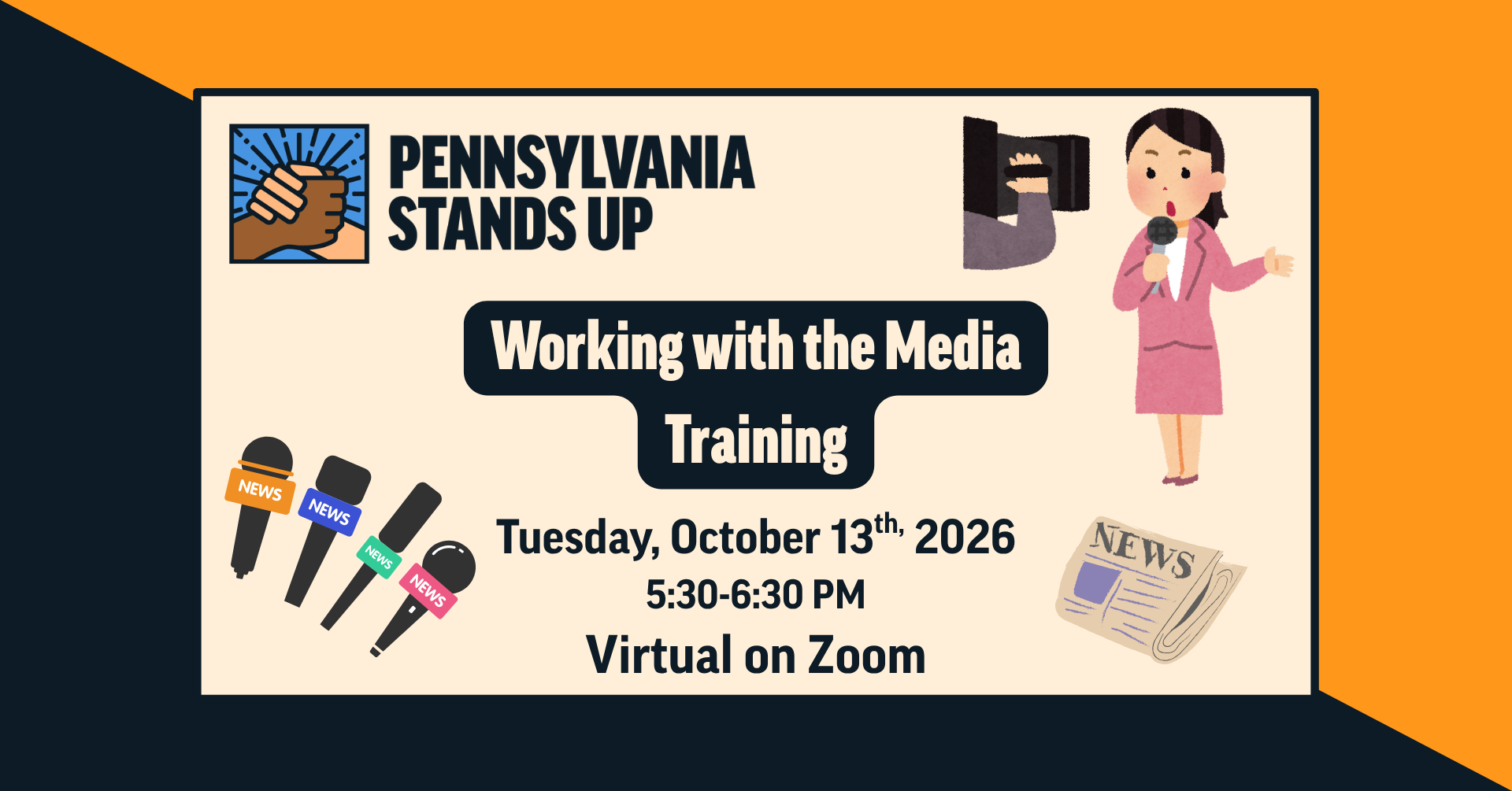 Working with the Media Training | PA Stands Up